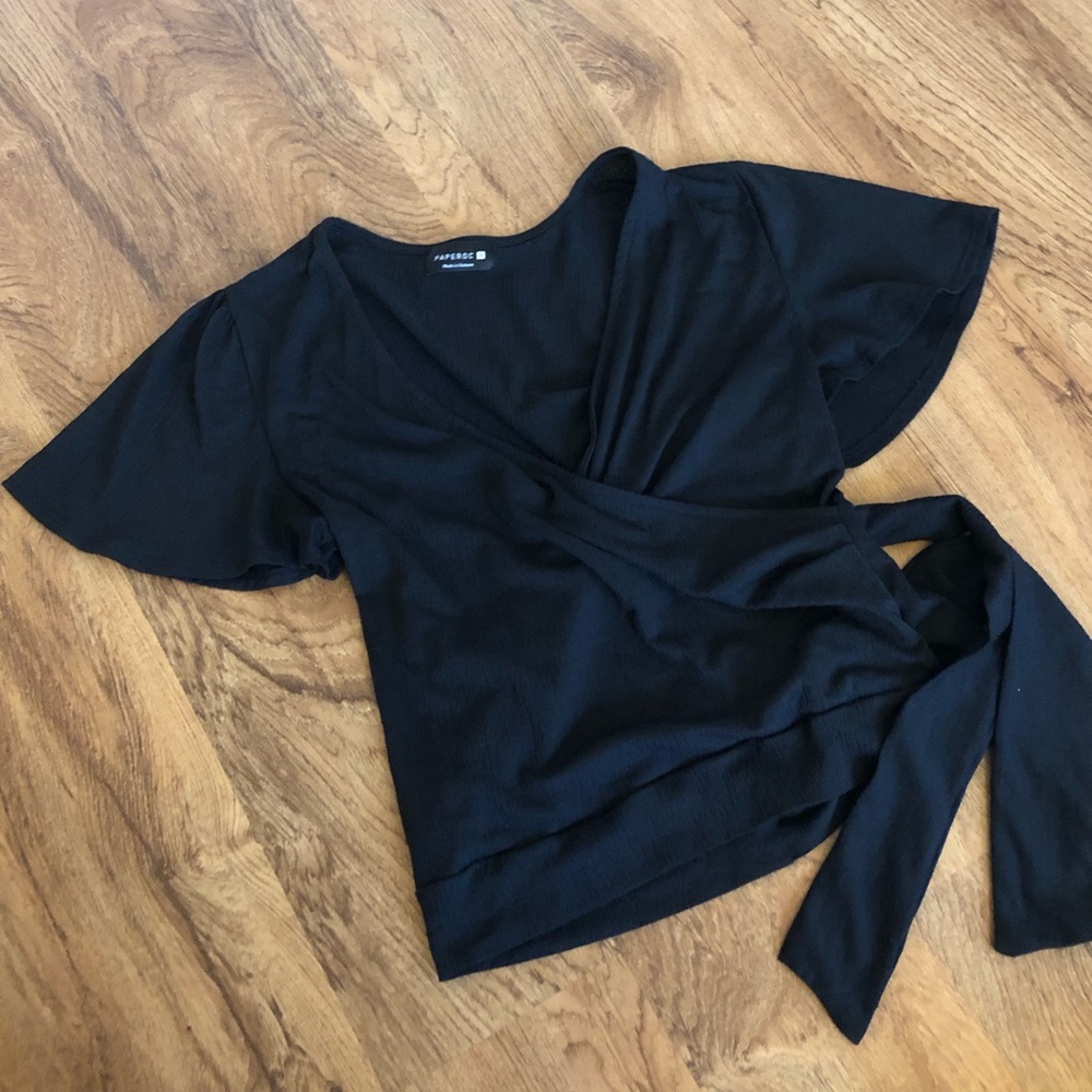Black fitted blouse